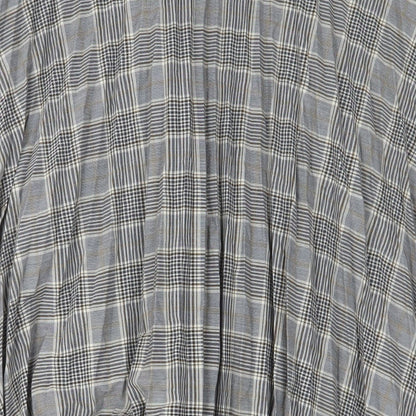 Marks and Spencer Womens Grey Plaid Polyester A-Line Skirt Size 12 Zip - Pleated