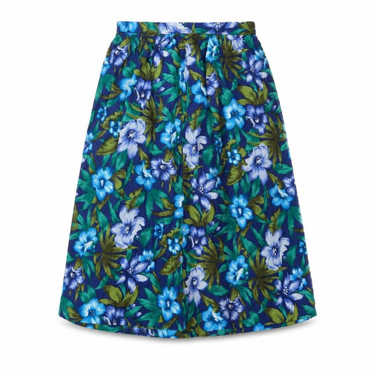 Alred Dunner Womens Multicoloured Floral Viscose A-Line Skirt Size 12 Button