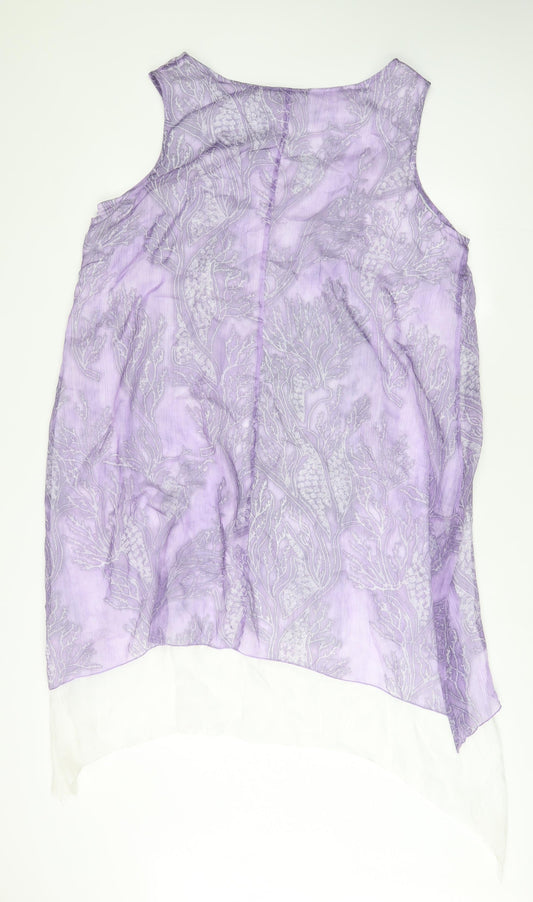 Klass Womens Purple Polyester A-Line Size 20 Boat Neck Pullover