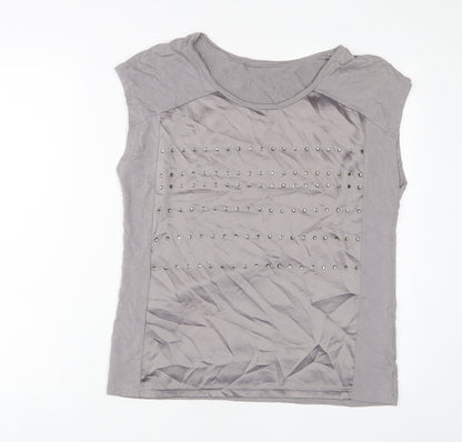 Womens UK Size M Klass Grey Basic T-Shirt