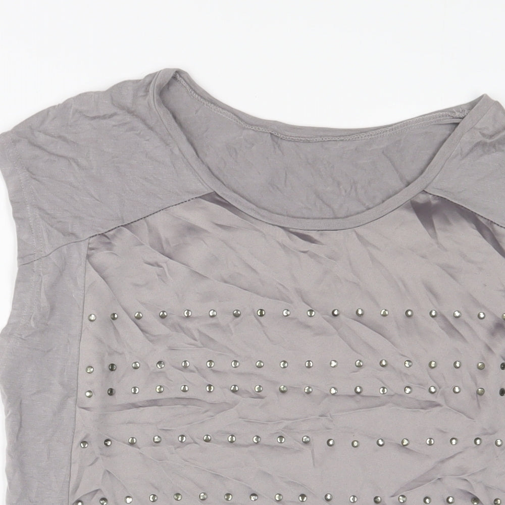 Womens UK Size M Klass Grey Basic T-Shirt