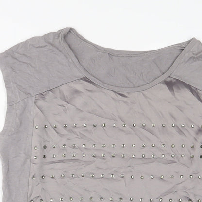 Womens UK Size M Klass Grey Basic T-Shirt