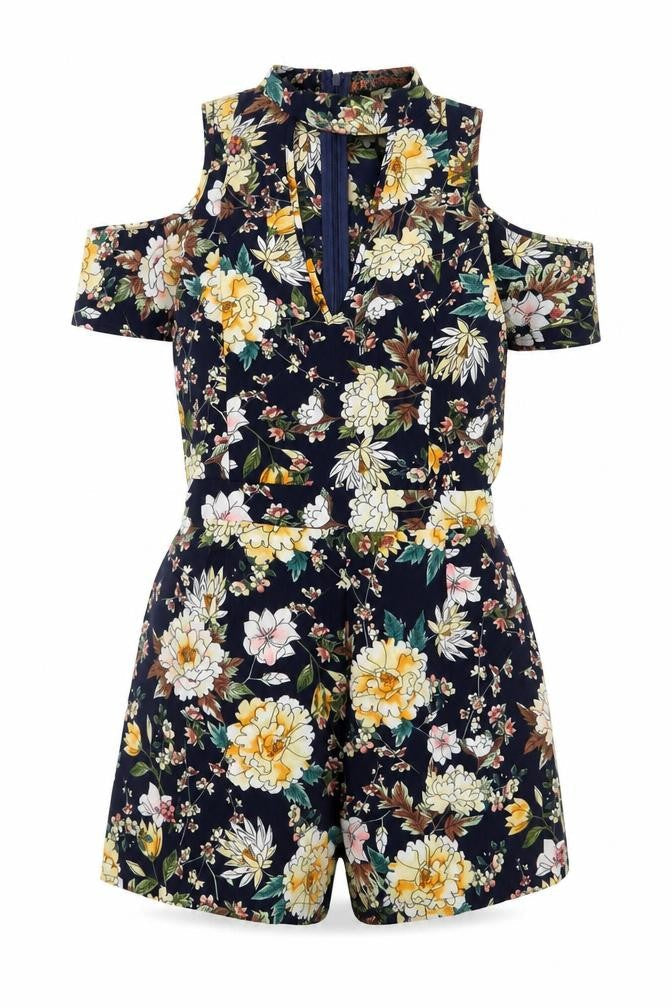 Womens UK Size 12 QED London One-Piece Multicoloured Playsuit