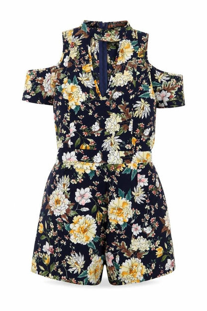 Womens UK Size 12 QED London One-Piece Multicoloured Playsuit