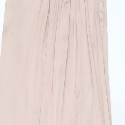 H&M Womens Pink Polyester Ball Gown Size 6 Sweetheart Zip