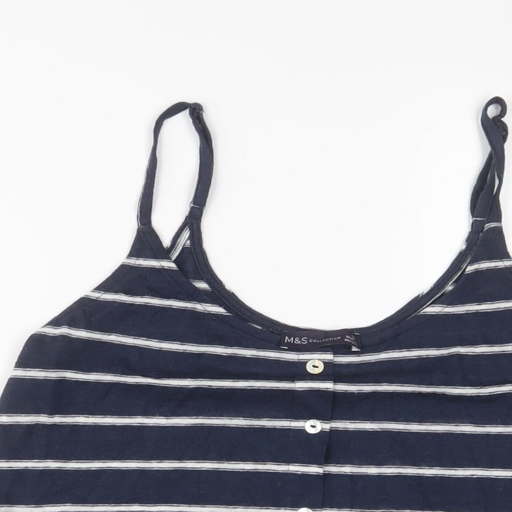 Womens UK Size 10 Marks and Spencer Blue Camisole Tank