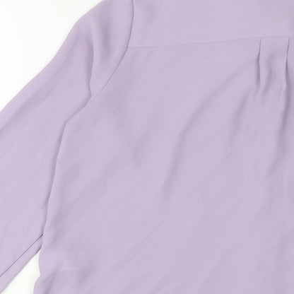 Womens UK Size 6 New Look Purple Basic Button-Up