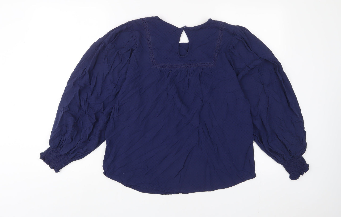 Womens UK Size 10 Marks and Spencer Blue Basic T-Shirt