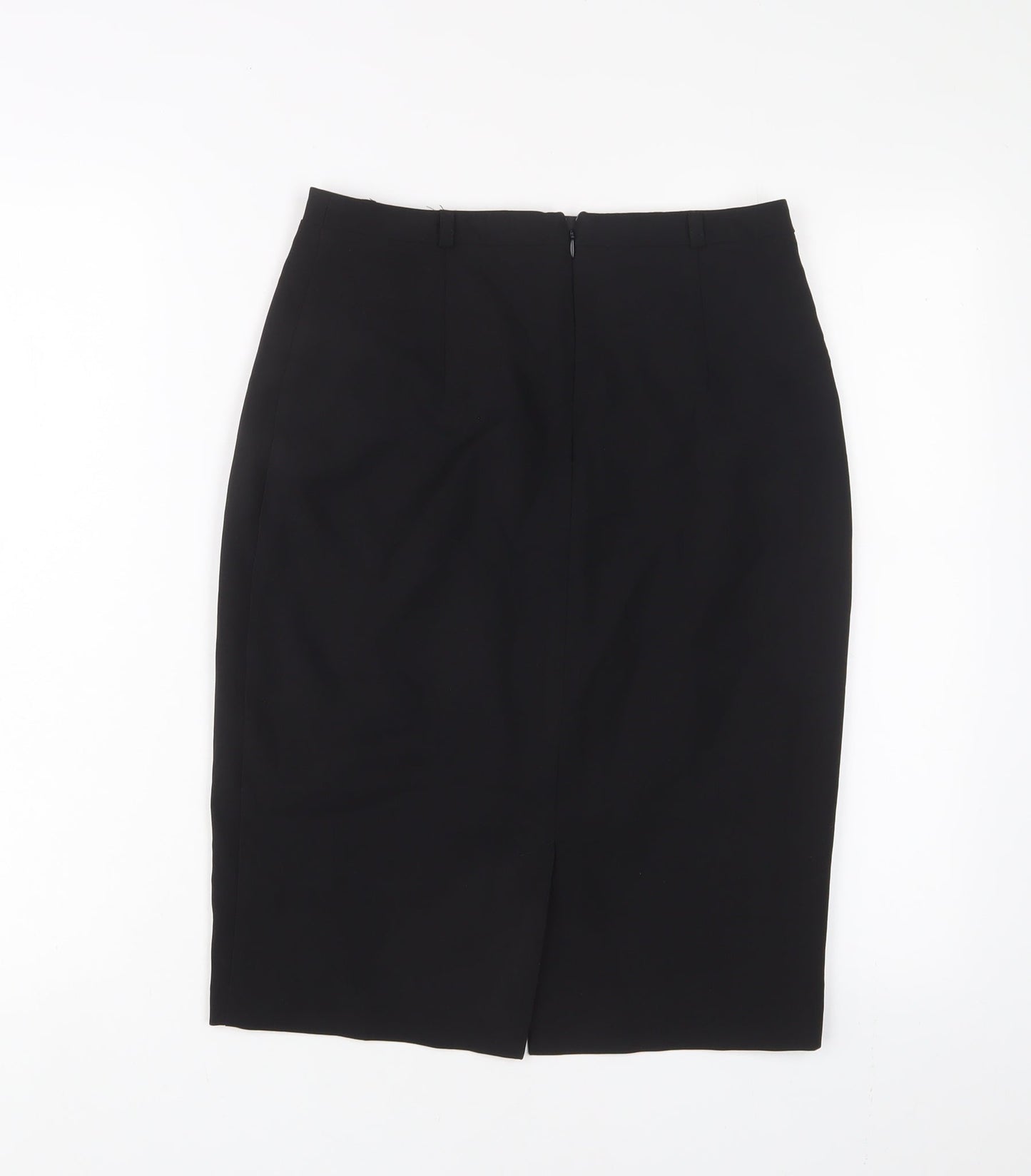 ASOS Womens Black Polyester Straight & Pencil Skirt Size 8 Zip