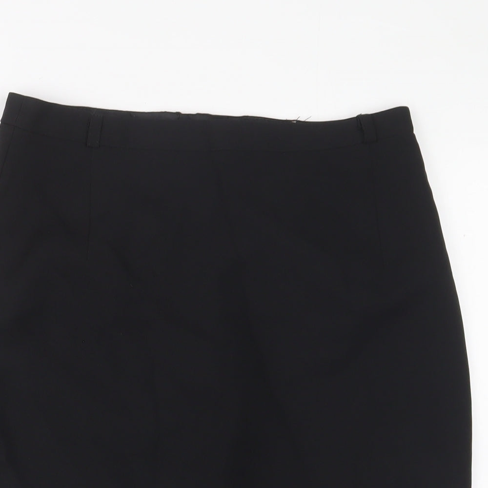 ASOS Womens Black Polyester Straight & Pencil Skirt Size 8 Zip