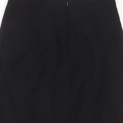ASOS Womens Black Polyester Straight & Pencil Skirt Size 8 Zip