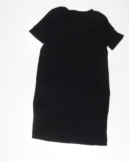 Roman Womens Black Viscose Sheath Size 14 Scoop Neck Pullover - Studded