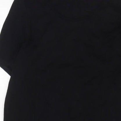 Roman Womens Black Viscose Sheath Size 14 Scoop Neck Pullover - Studded