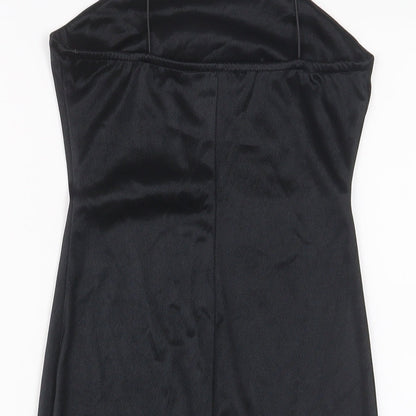 New Look Womens Black Polyester Bodycon Size 6 Square Neck Pullover - Straps