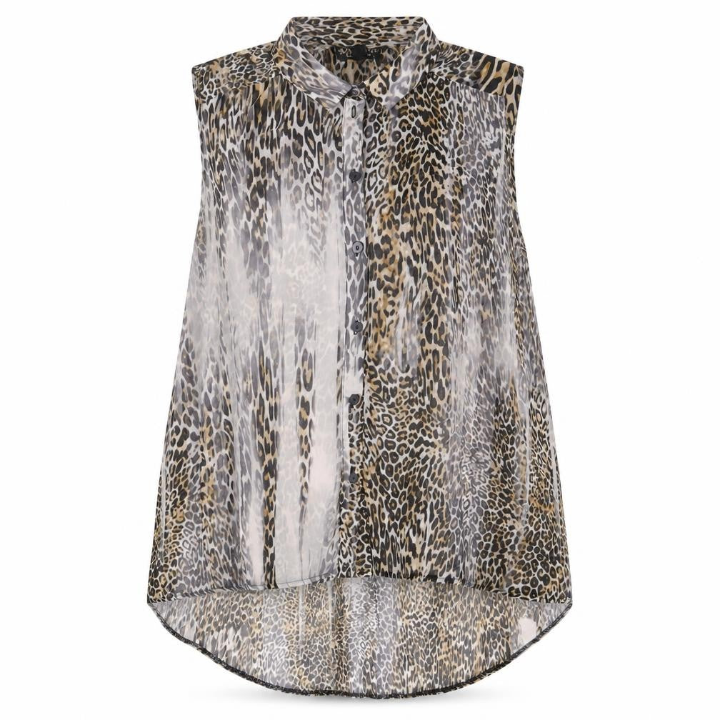 Womens UK Size 14 Topshop Multicoloured Basic Button-Up