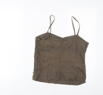 Womens UK Size 12 Monsoon Green Cropped Tank