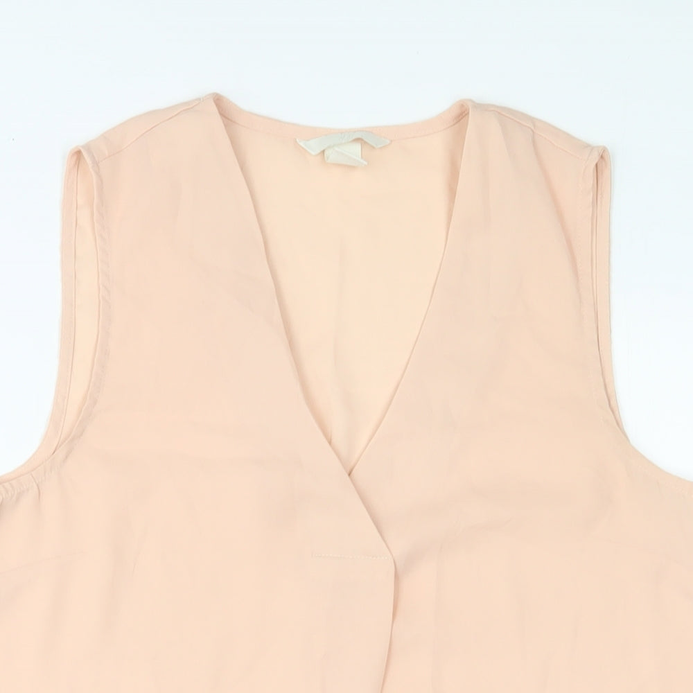 Womens UK Size 6 H&M Pink Basic Blouse