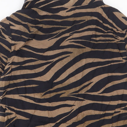 Womens UK Size 8 ASOS Brown Basic Button-Up