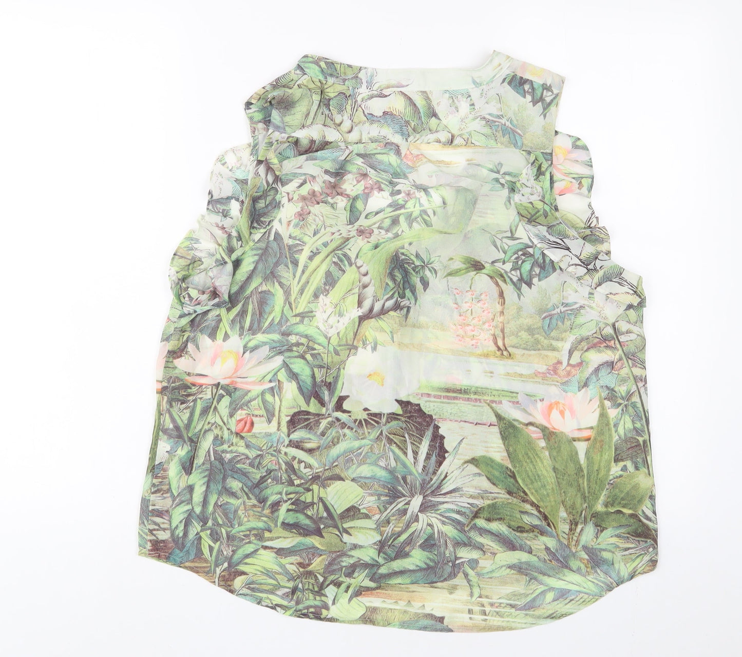 Womens UK Size 16 H&M Green Basic Blouse