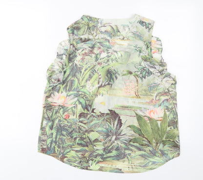Womens UK Size 16 H&M Green Basic Blouse