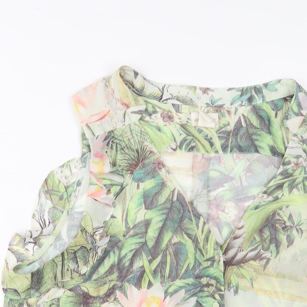 Womens UK Size 16 H&M Green Basic Blouse