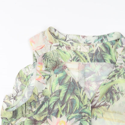 Womens UK Size 16 H&M Green Basic Blouse