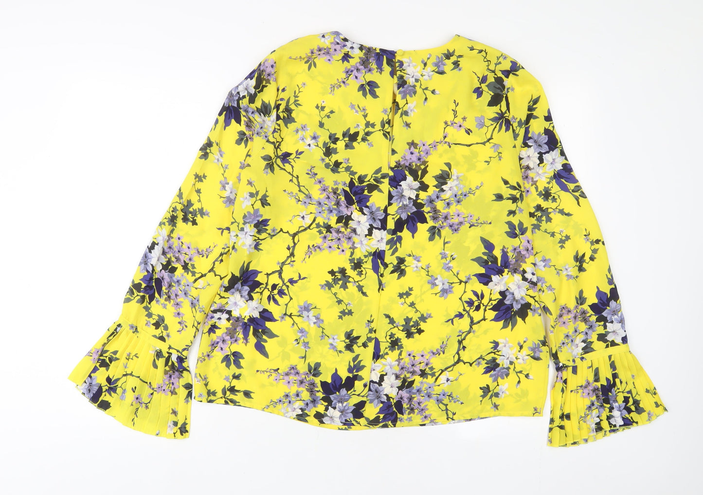 Womens UK Size 14 Warehouse Yellow Basic Blouse