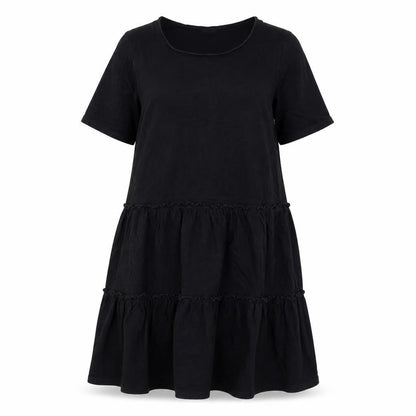 River Island Womens Black Cotton A-Line Size 8 Roll Neck Pullover - Pleated