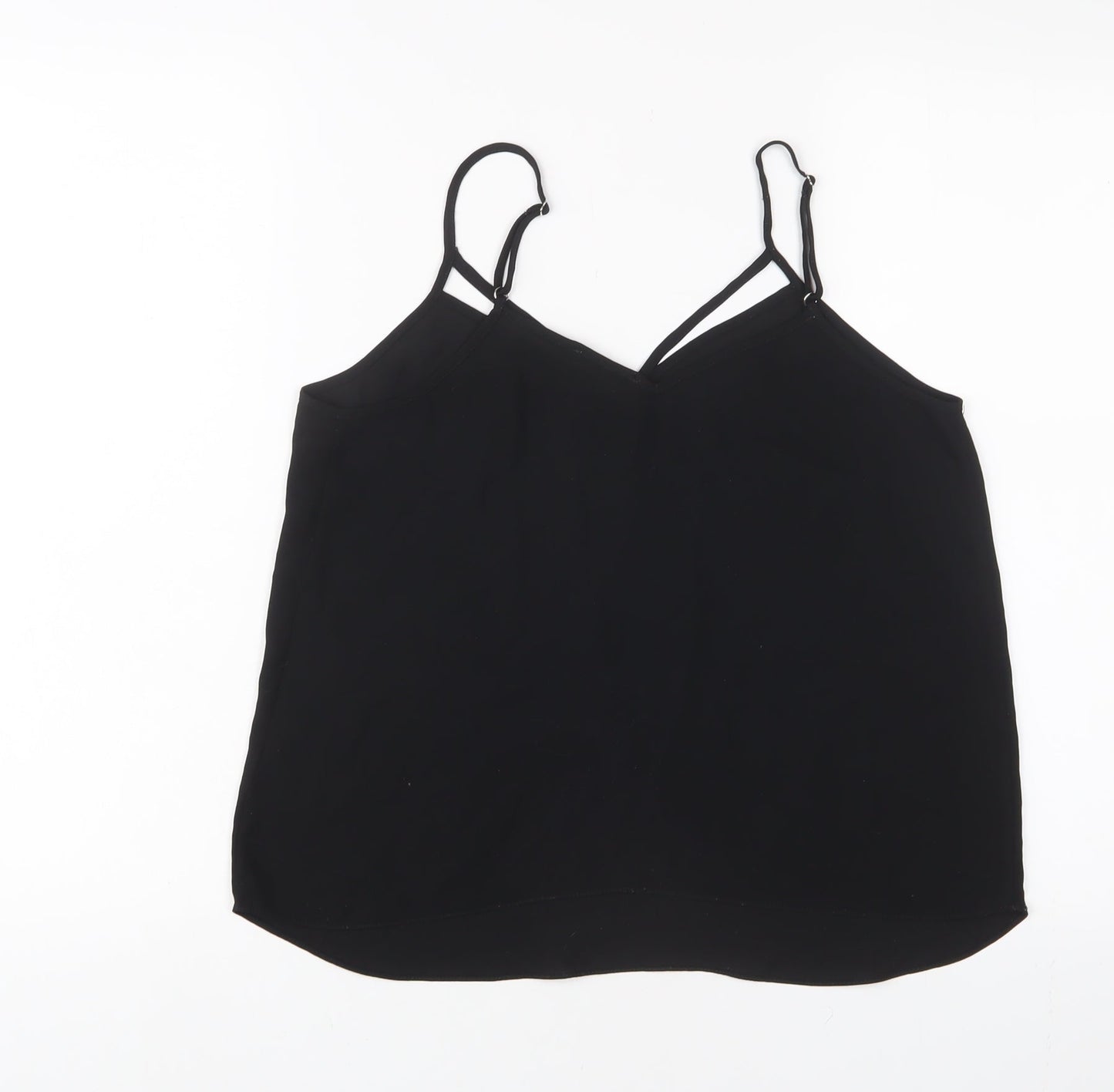 Womens UK Size 12 River Island Black Camisole Tank
