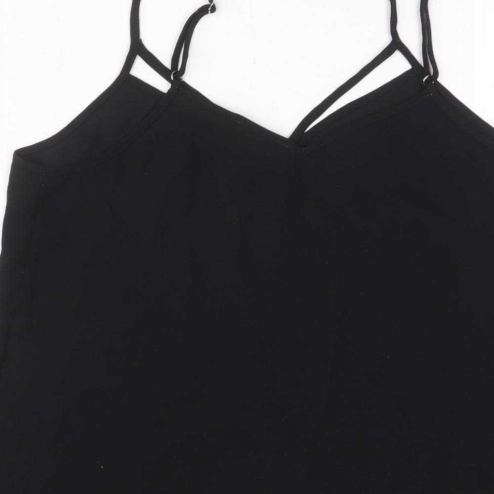 Womens UK Size 12 River Island Black Camisole Tank