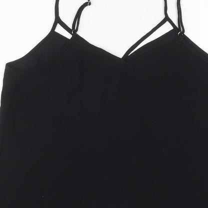 Womens UK Size 12 River Island Black Camisole Tank
