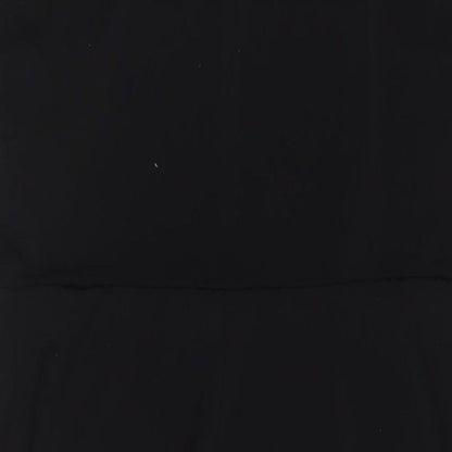 H&M Womens Black Polyester A-Line Size XL V-Neck Pullover