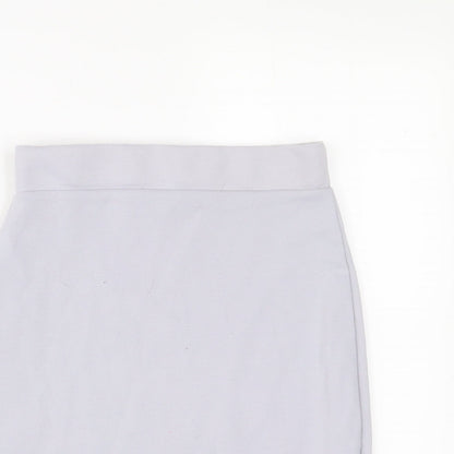 Missguided Womens Grey Polyester A-Line Skirt Size 8