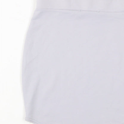 Missguided Womens Grey Polyester A-Line Skirt Size 8