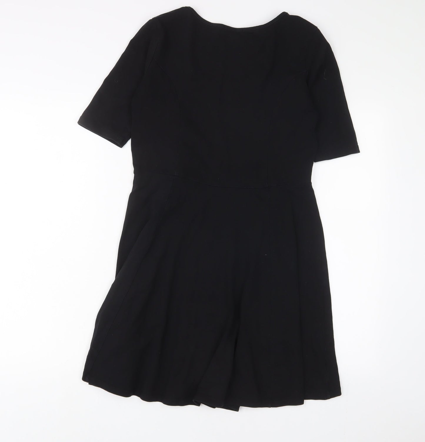 H&M Womens Black Cotton A-Line Size M Scoop Neck Pullover