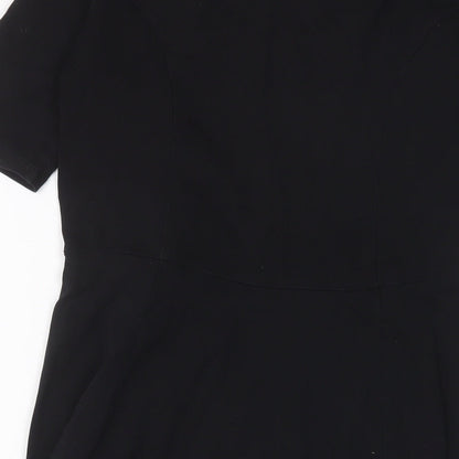 H&M Womens Black Cotton A-Line Size M Scoop Neck Pullover