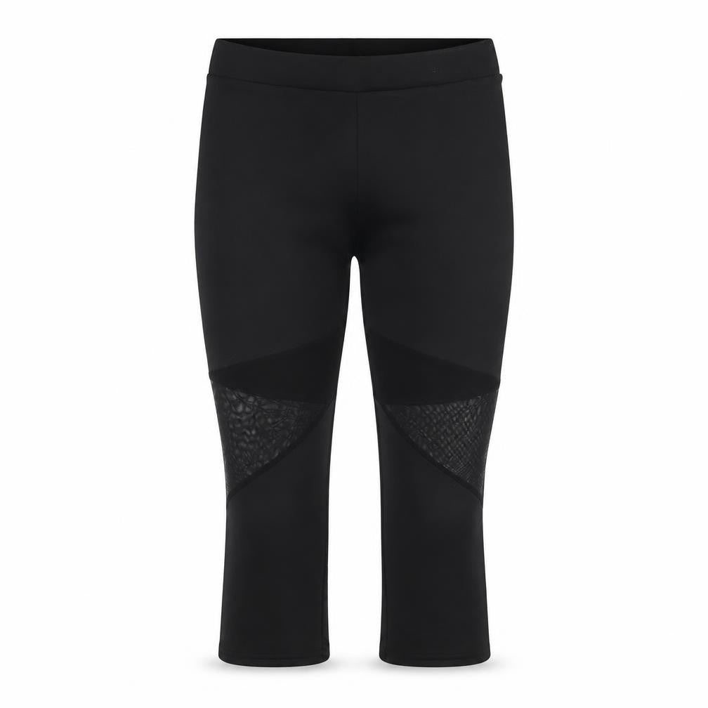 Womens UK Size 6 Boohoo Regular Fit Cropped Black Leggings