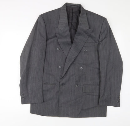 Pierro Cini Mens Grey Wool Jacket Suit Jacket Size 38 Regular