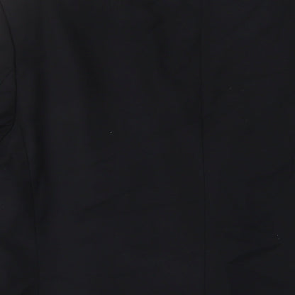 Mens UK Size 44 pinstripe Regular Black Suit Jacket
