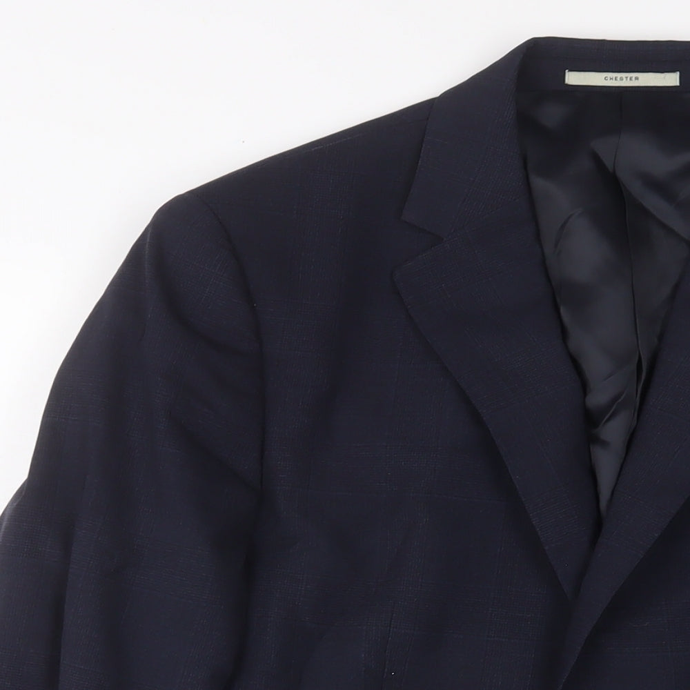 Mens UK Size 40 Chester Regular Blue Suit Jacket