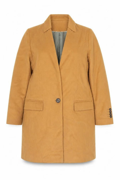 Next Womens Brown Overcoat Coat Size 18 Button