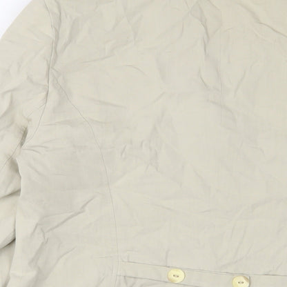 Brand and care label for Oui set women’s beige jacket blazer, size UK 16, button
