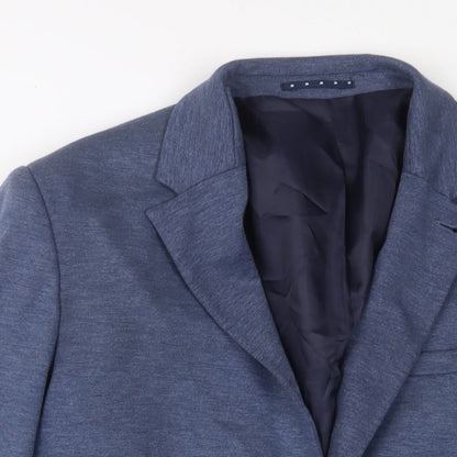 Burtn Mens Blue Polyester Jacket Suit Jacket Size S Regular - Inside Pockets