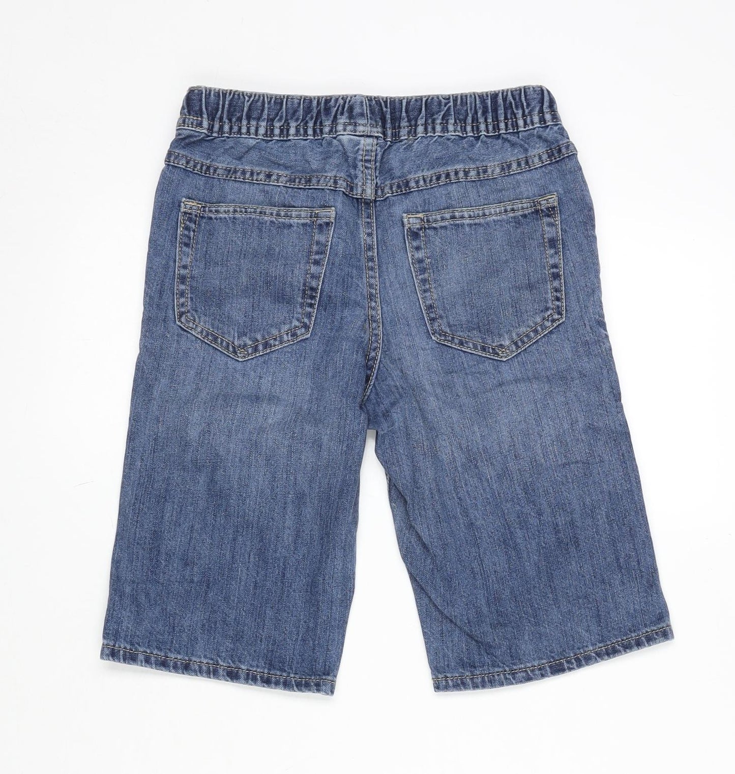 Gap Girls Blue 100% Cotton Bermuda Shorts Size 10-11 Years L11 in Extra-Slim