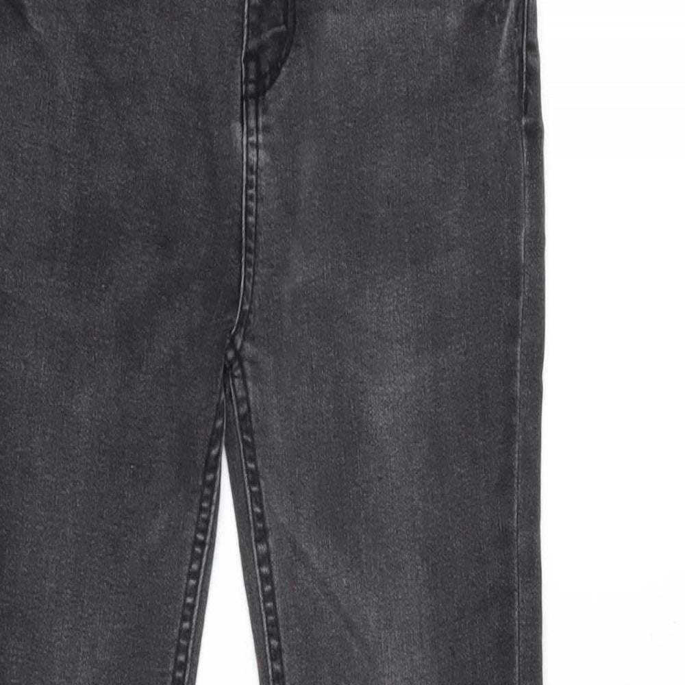 Denim & Co. Girls Grey 100% Polyester Skinny Jeans Size 10-11 Years L24.5 in Regular