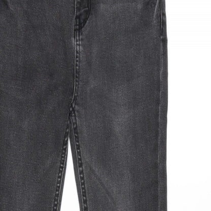 Denim & Co. Girls Grey 100% Polyester Skinny Jeans Size 10-11 Years L24.5 in Regular