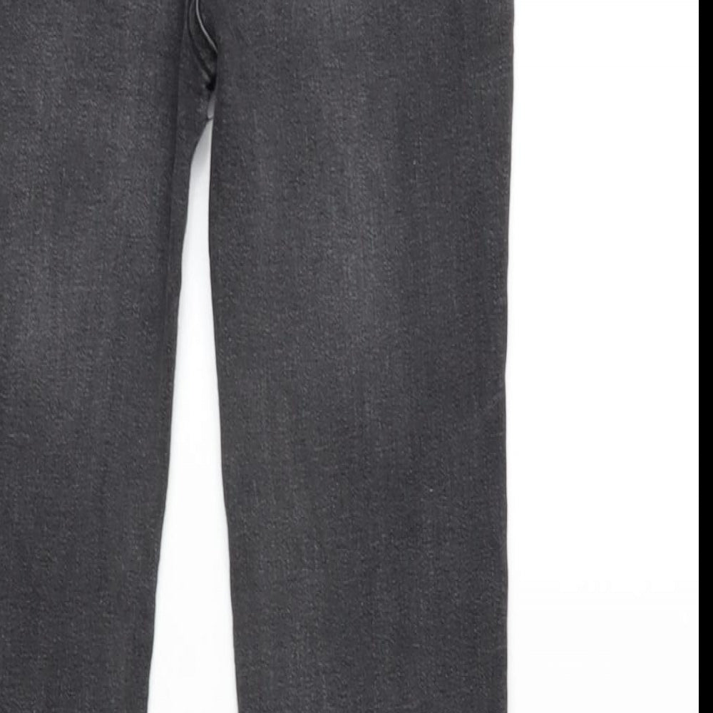 Denim & Co. Girls Grey 100% Polyester Skinny Jeans Size 10-11 Years L24.5 in Regular