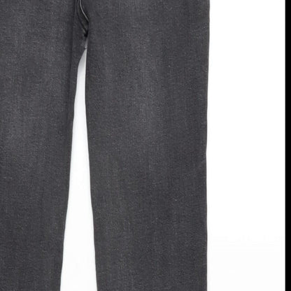 Denim & Co. Girls Grey 100% Polyester Skinny Jeans Size 10-11 Years L24.5 in Regular