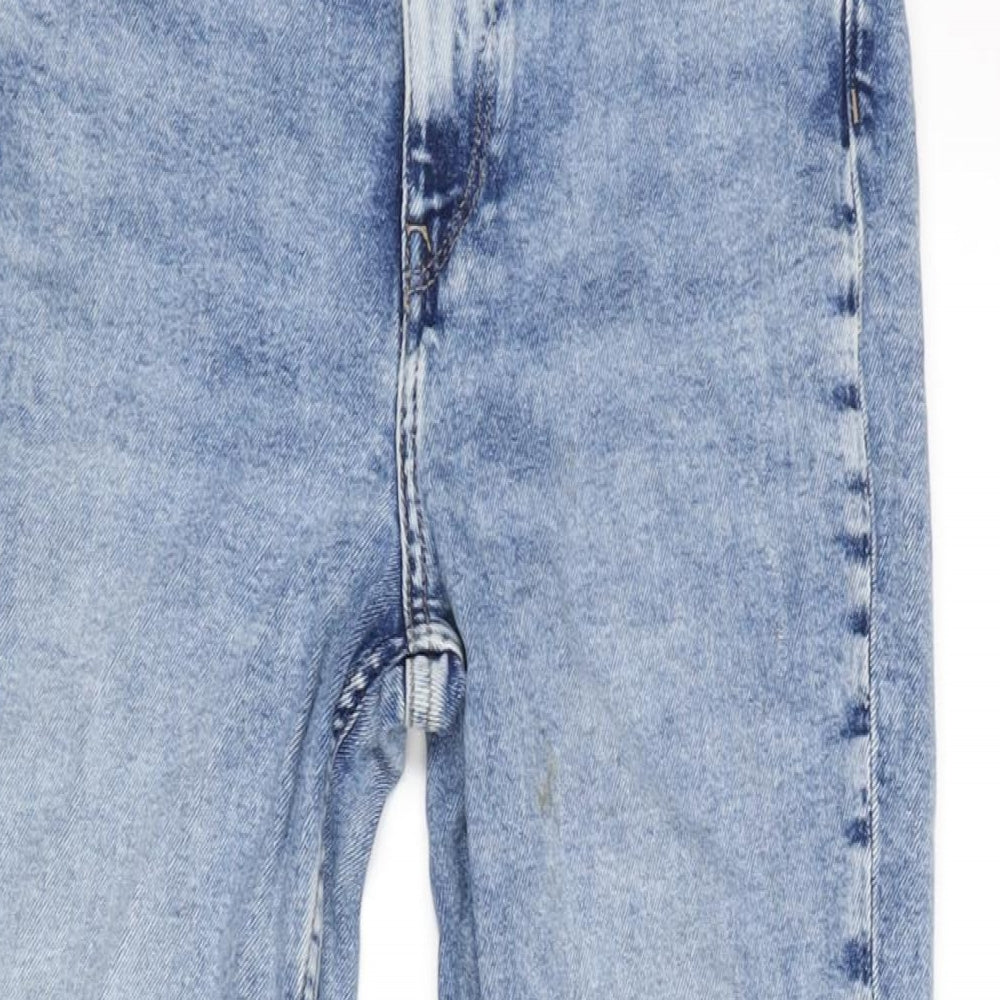 JJXX Womens Blue Cotton Blend Straight Jeans Size 28 in L32 in Regular Zip