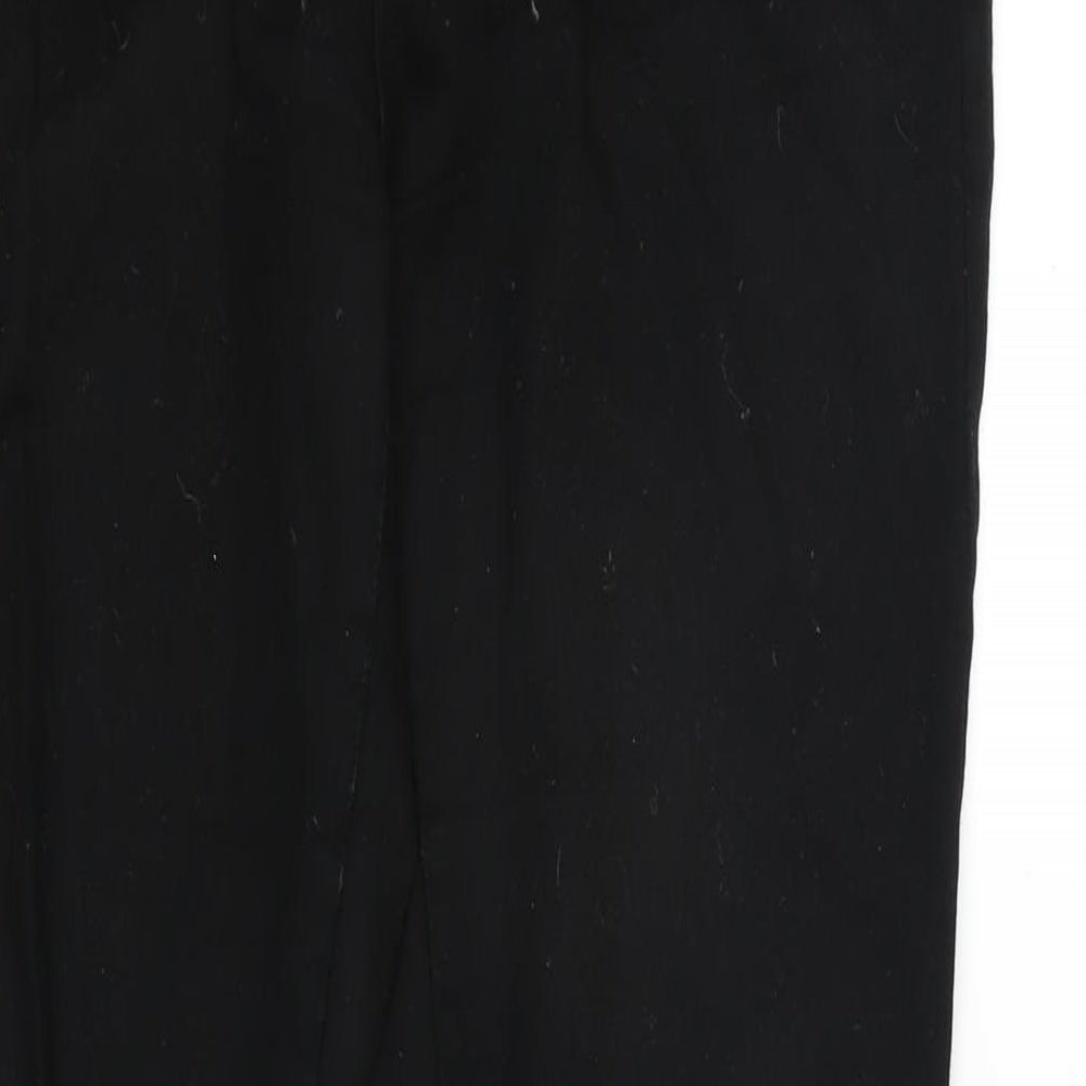 Uniqlo Womens Black Cotton Blend Straight Jeans Size 32 in L33 in Regular Zip